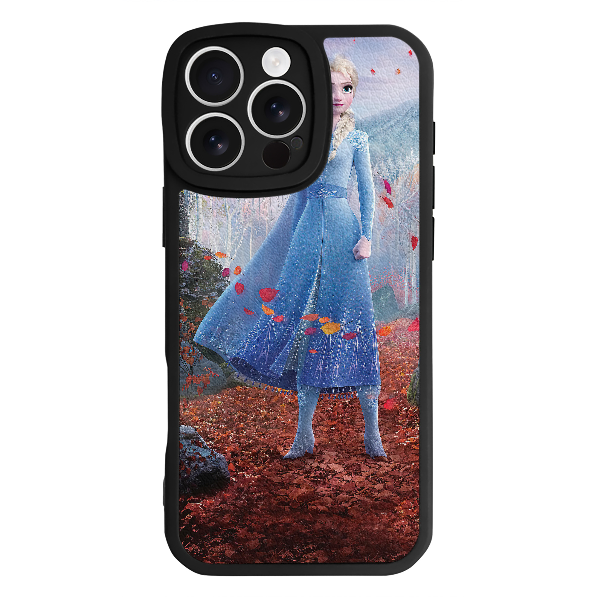 （画像用） アナと雪の女王 アンナ エルサ Frozen Anna Elsa 【iPhone 16シリーズ対応】シリコンスマホケース（レザー調） 材質：シリコン